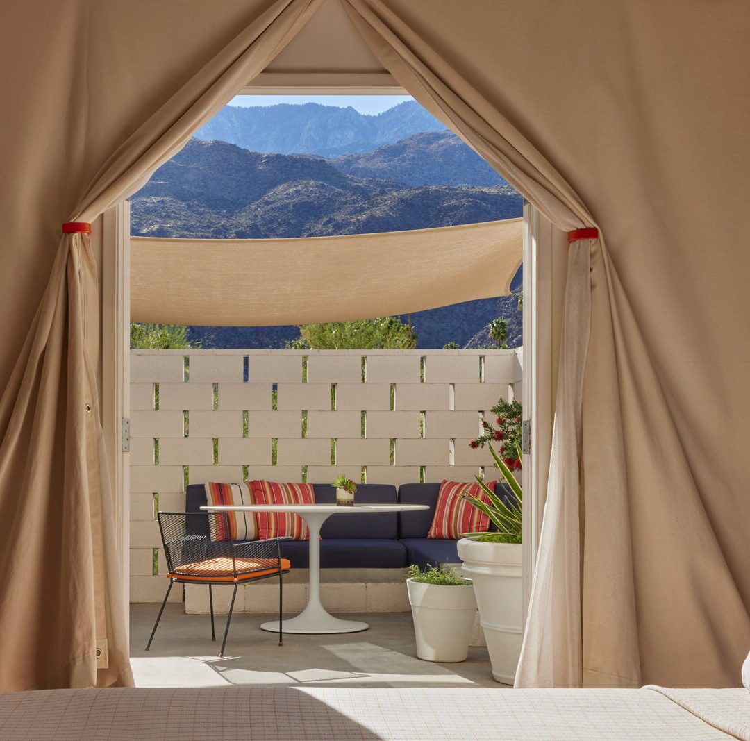 canopy door looking out onto private patio